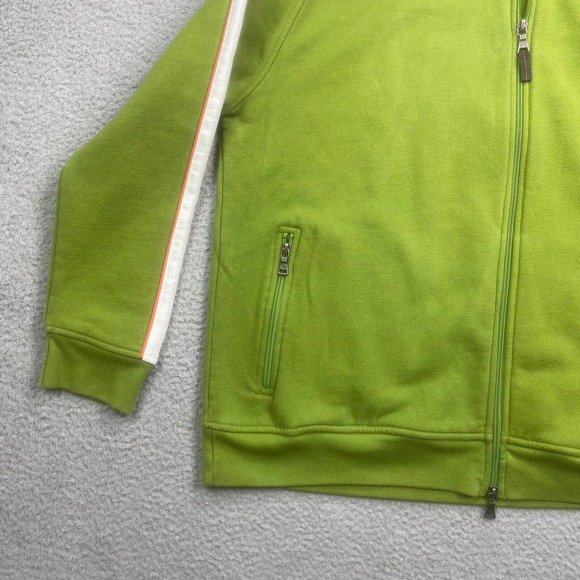 Grandpa‎ Sweater Mens Large Green Full Zip Jacket Zipped Pockets Olive - Picture 3 of 12